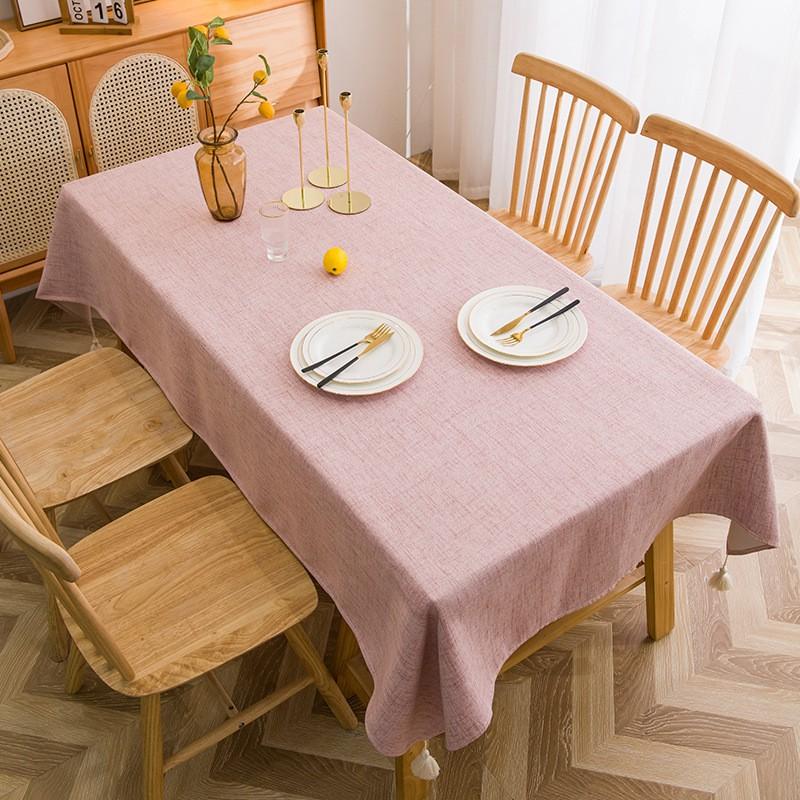 Waterproof Oil-Resistant Washable Tablecloth Cotton Linen Blend Nordic Style Dining Table Cover Kitchen Coffee