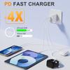 35 Вт 4-в-1 USB C Зарядное Устройство Блок Двойной PD и Двойной USB-A Быстрая Зарядка Сетевой Адаптер EU UK Штекер для Телефонов