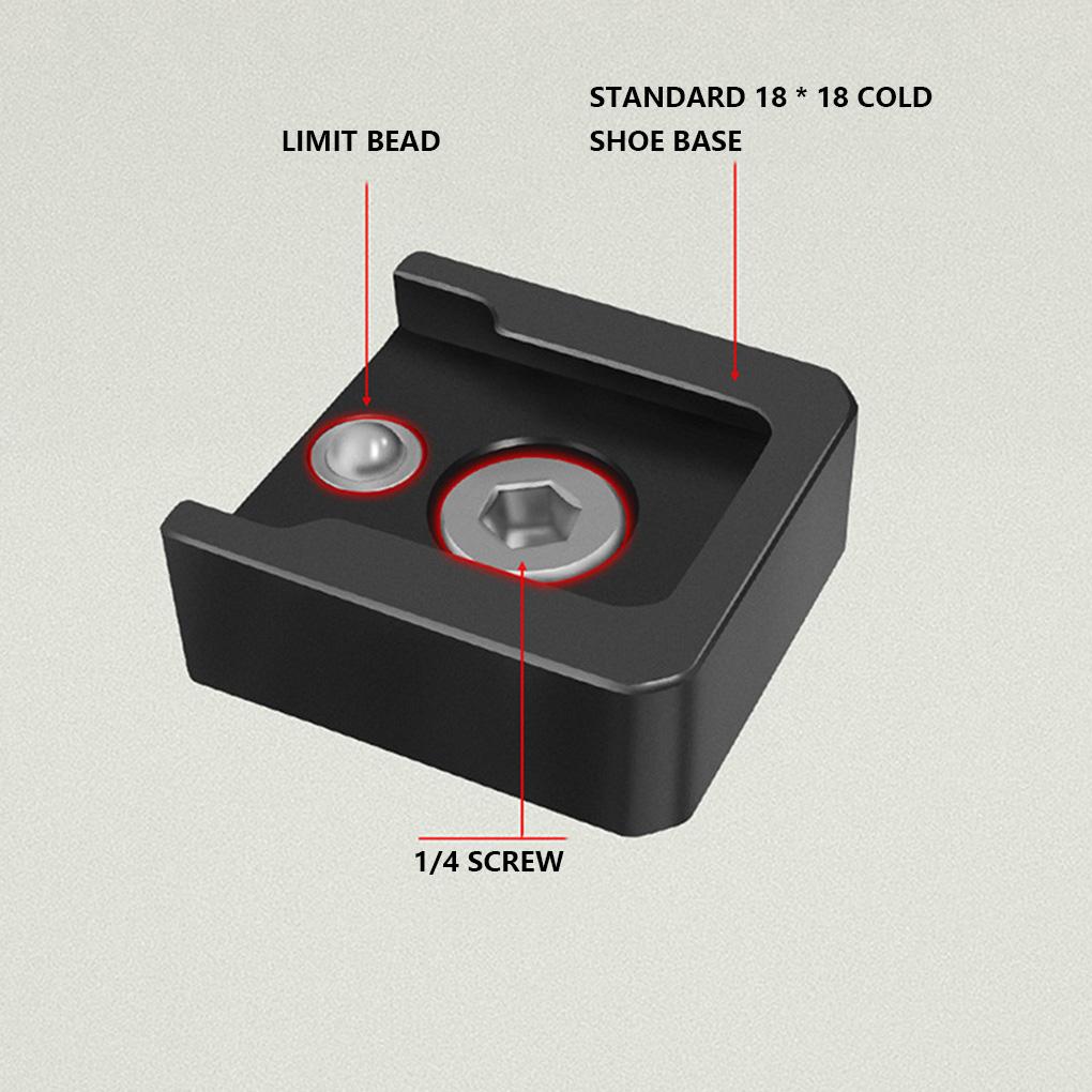 Cold Shoe Mount Adapter Base Mounting Light Microphone Bracket Rotatable Protect Easy To Install Accessory