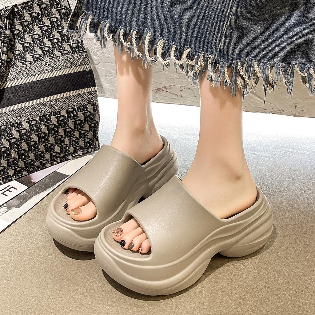 Женские тапочки из ЭВА, без застежек, с утолщенной подошвой, удобные дышащие тапочки для дома и улицы