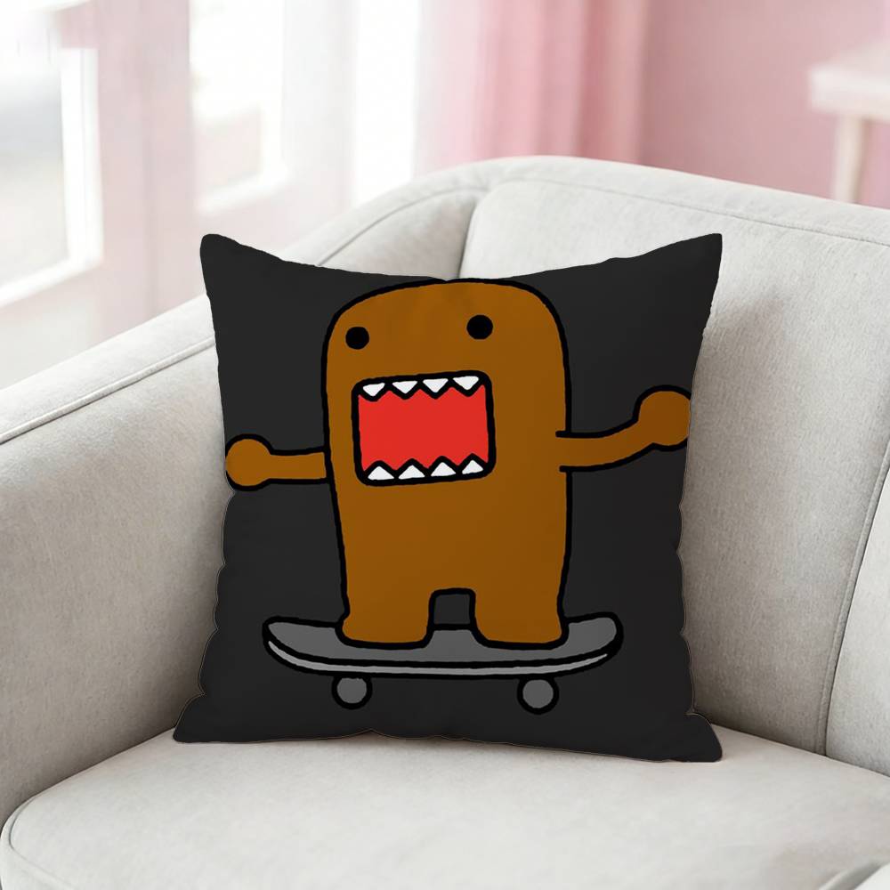 Cool Cute Domo-Kun Kawaii Pillow Case Pattern Printed Pillowcase For Living Room Sofa Cushion Cover