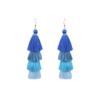 GemChic женские новые винтажные многослойные кисточки красочные длинные серьги с бахромой этнические модные серьги-крючки на день рождения рождественские украшения подарок