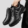 Fashion Men's Genuine Leather Outdoor Work Shoes Lace-Up Comfort Formal Shoes Non-Slip Sole Hiking Sneakers Mountain Climbing Camping
