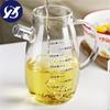 Glass Oil Pot Leak-proof Oil Bottle with Scale Kitchen Cooking Tool Vinegar Soy Sauce Bottle Gravy Boat