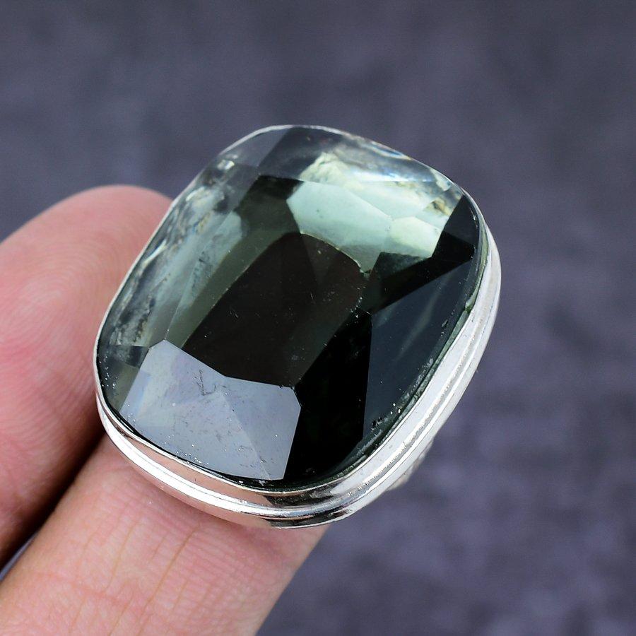 Natural Alexandrite Gemstone Handmade 925 Sterling Silver Jewelry Ring S.10 T2y48