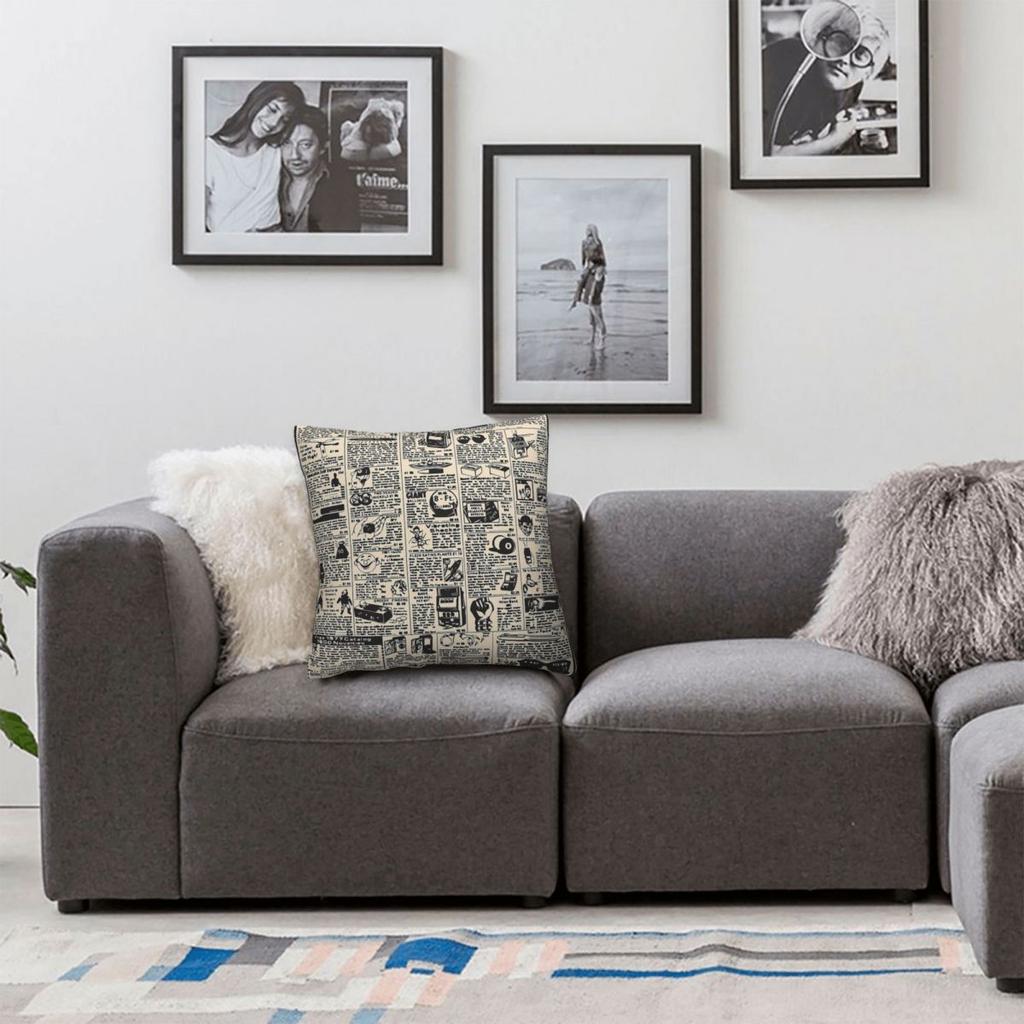 Comic Book Ads Square Pillowcase Polyester Linen Velvet Printed Zip Decor Pillow Case Home Cushion Cover
