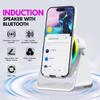 Беспроводной Bluetooth Индукционный Динамик Держатель для Телефона RGB и Вращающийся на 360° С Power Bank