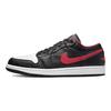 Мужские кроссовки Air Jordan 1 Low White Toe Черные Огненно-Красные 553558-063