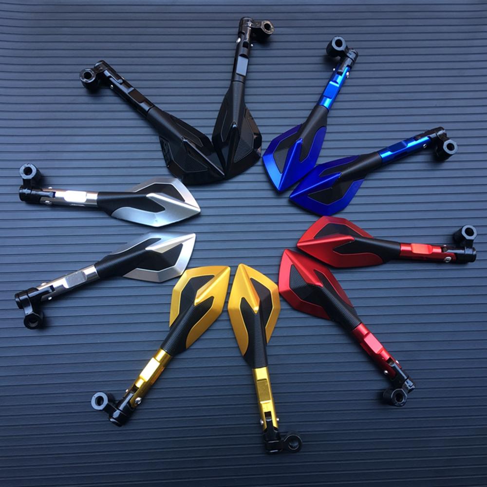 Алюминиевые боковые зеркала заднего вида с ЧПУ для мотоцикла, 8 мм, 10 мм для KAWASAKI z750 NINJA250 HONDA R1 R6 FZ6 SUZUKI