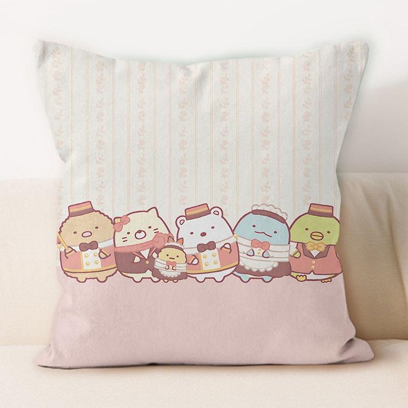 Милая наволочка для подушки Sumikko Gurashi 'Время чаепития', Милый чехол для подушки для домашнего декора