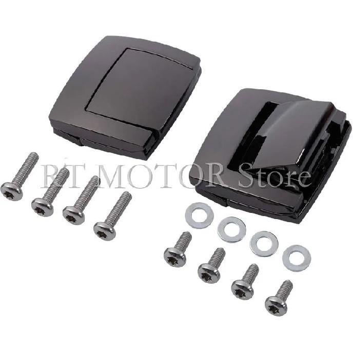 2X Motorcycle Trunk Latches lock Pack Latch Hinges For ouring Classic Electra Glide Ultra Razor FLHX FLTR 80-2013