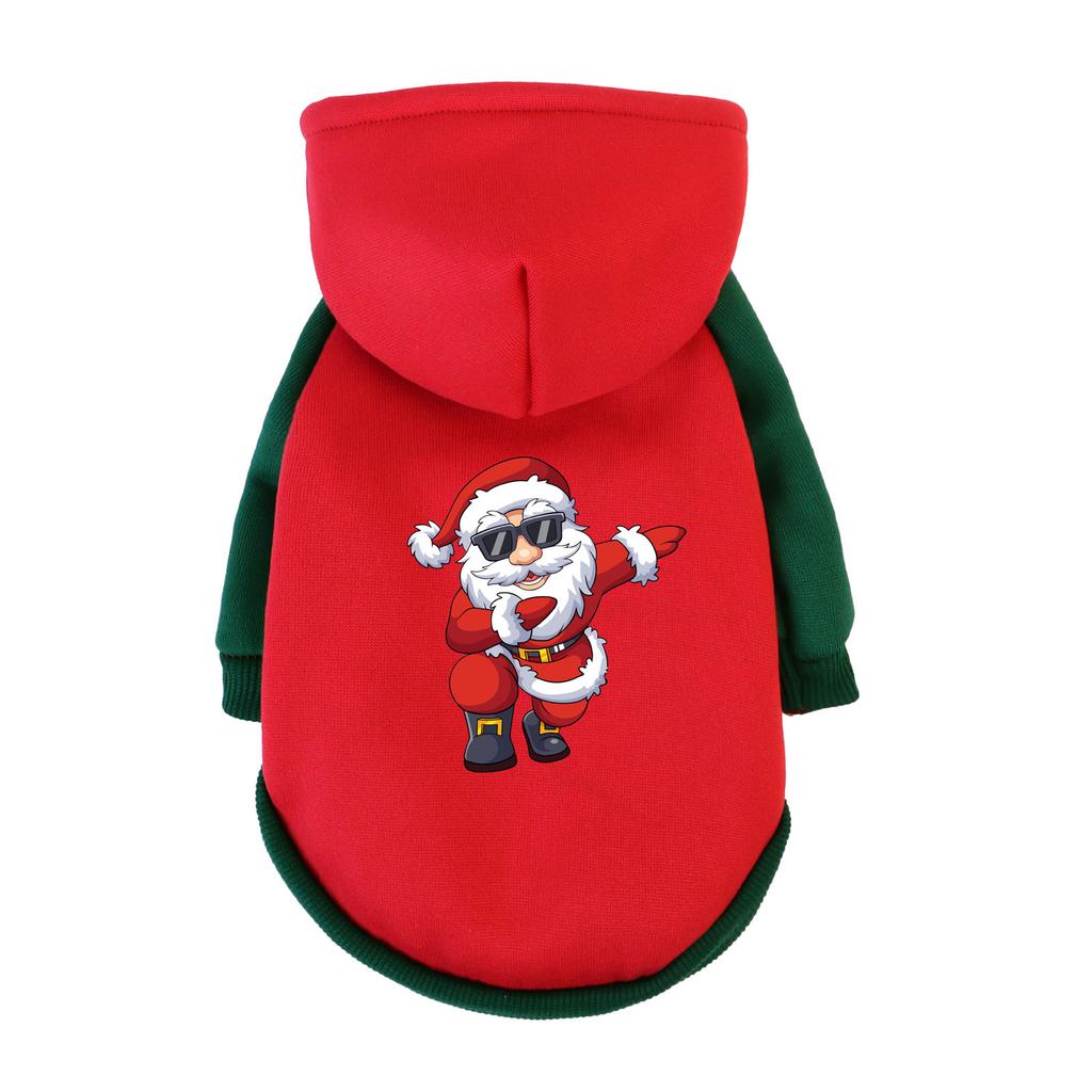 1 Pc Pet Hooded Sweatshirt Christmas Cats & Dogs Fashion Winter Warm Clothes Suitable For Cats ,Teddy Golden Retriever