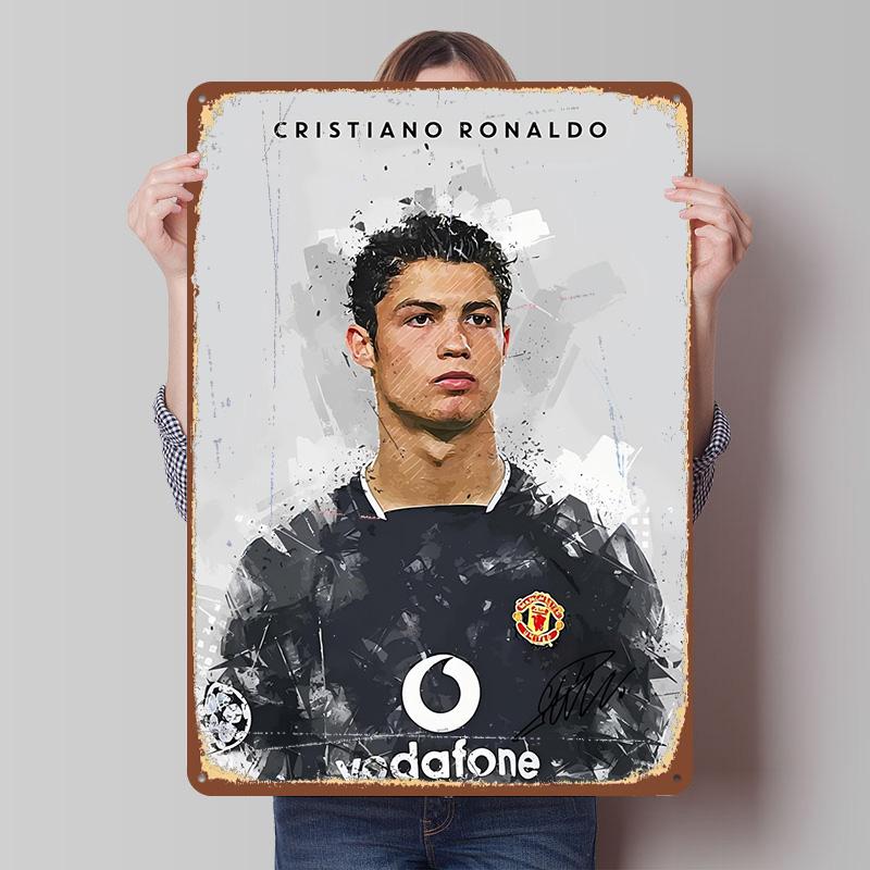 Ronaldo Quote Metal Poster Customized Wall Art Retro Vintage Tinplate Signs for Man Cave Gamer Room Decoration At Home Wand Deko