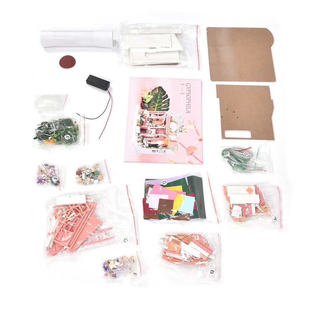 Цветок DIY Сборка кукольного домика Мини-модель для домашнего творчества Модель кукольного домика Игрушки Подарочное украшение