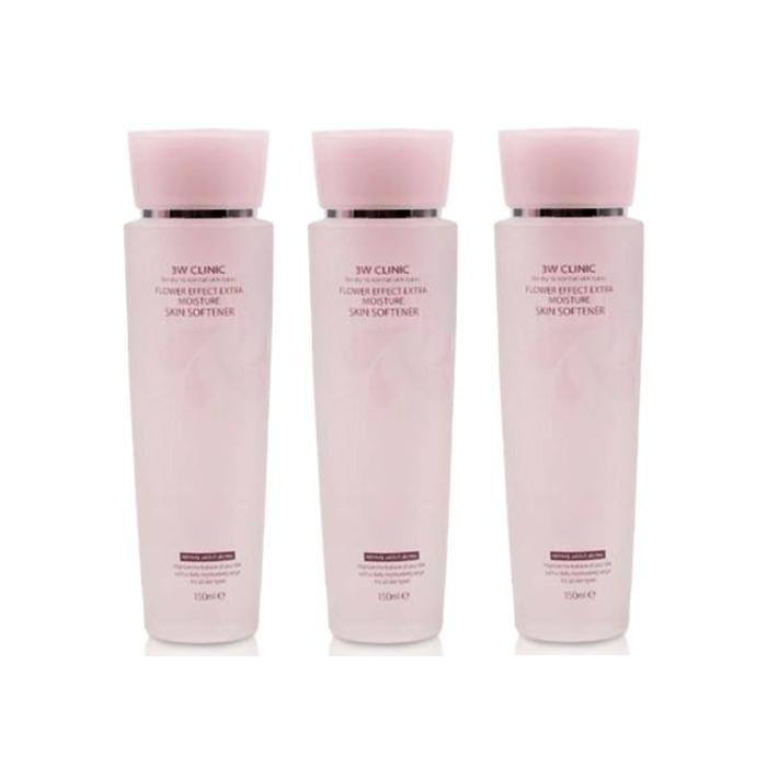 3w Clinic Смягчающий лосьон для кожи Flower Effect Extra Moisture (Тоник) 150 мл, Эмульсия 150 мл (7 вариантов)