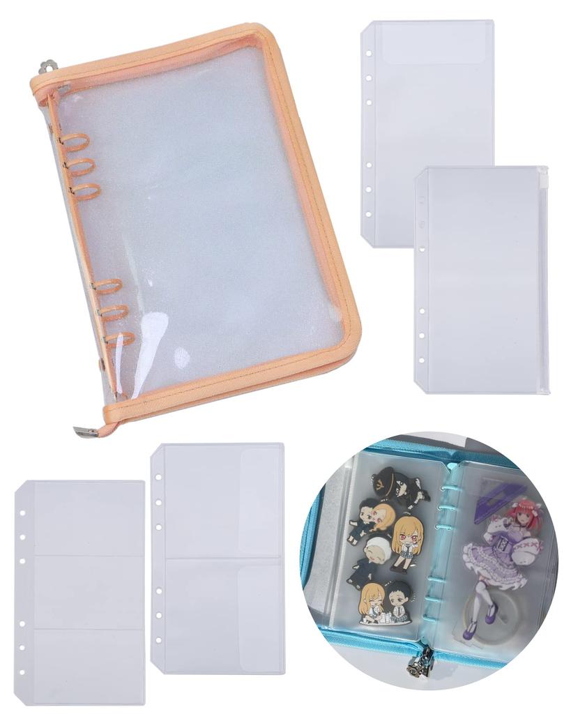 GrooveM Axta Case Axta Case Storage Instax Album Instax Book Collect Refill File Otaku Goods Carrying Portable Otaku Goods Book (A6, Orange)