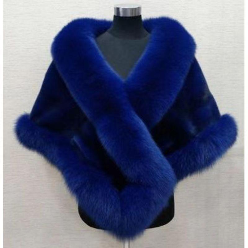 Свадебная шаль женская осенне-зимняя лисья шуба накидка куртка утолщенная свадебное платье ципао верхняя одежда для вечеринки