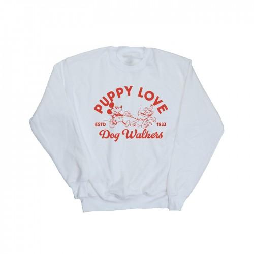 Disney Mens Mickey Mouse Puppy Love Sweatshirt