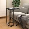 Side Table On Wheels, Black, 40x30x63.5 Cm