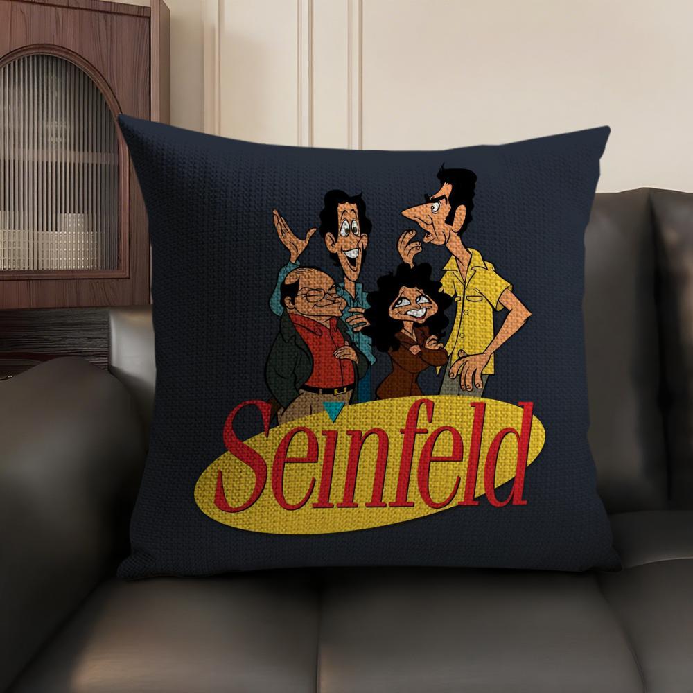 Vantage Sitcom Movies S-Seinfeld Наволочка Двусторонняя Печать Короткий Плюш Чехол на Подушку для Дивана Спальня Прикроватная Подушка