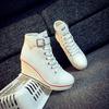 Women Casual Sport Outdoor Office Shoes Platform Casual Shoes Wedge Shoes High Top Sneakers