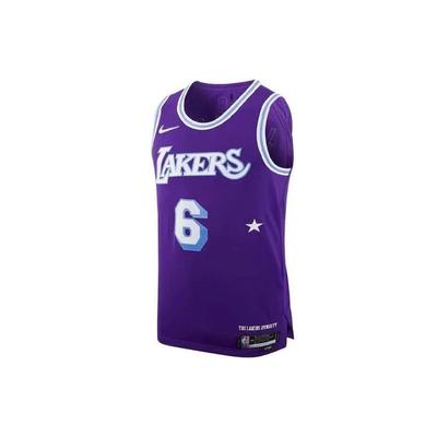 NBA Lakers Lebron James City Edition Джерси Фиолетовый V1 Мужская уличная одежда DB3635-506