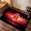 Nottingham Forest Custom Crystal Velvet Rug, Personalized Name Text Print, Football Logo Soft Non‑Slip Floor Mat Home Decor Gift