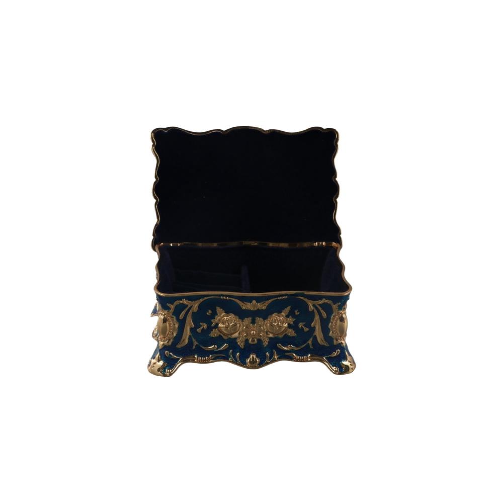 Металлическая Роскошная Винтажная Ретро Шкатулка для Ювелирных Изделий Органайзер для Безделушек Коробка для Хранения Контейнер для Косметики