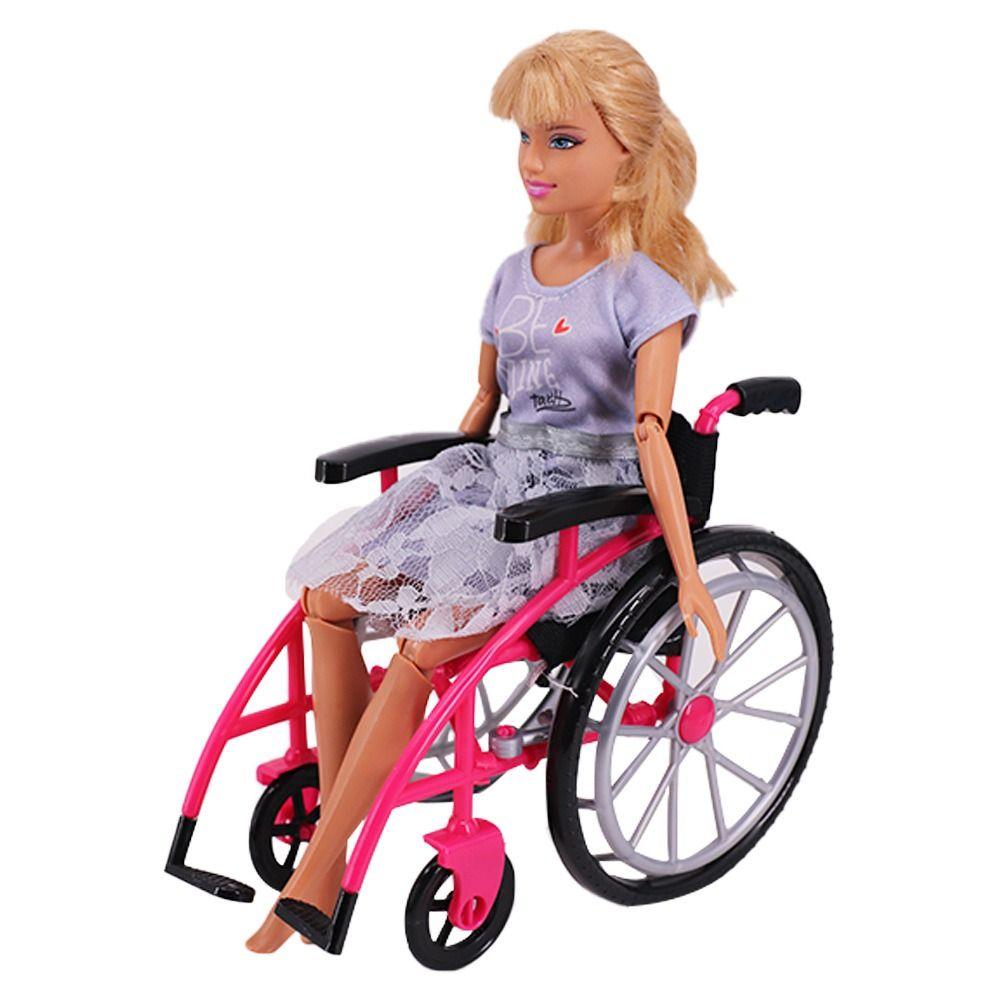 Children Gits Crutch Model Dollhouse Accessory Doll Wheelchair Playset  Furniture Toy