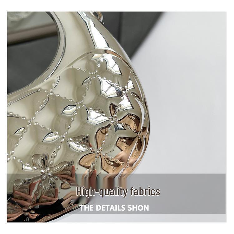 Мини-акриловая сумка-полумесяц класса люкс - Нишевая мода, кошелек для помады и монет через плечо