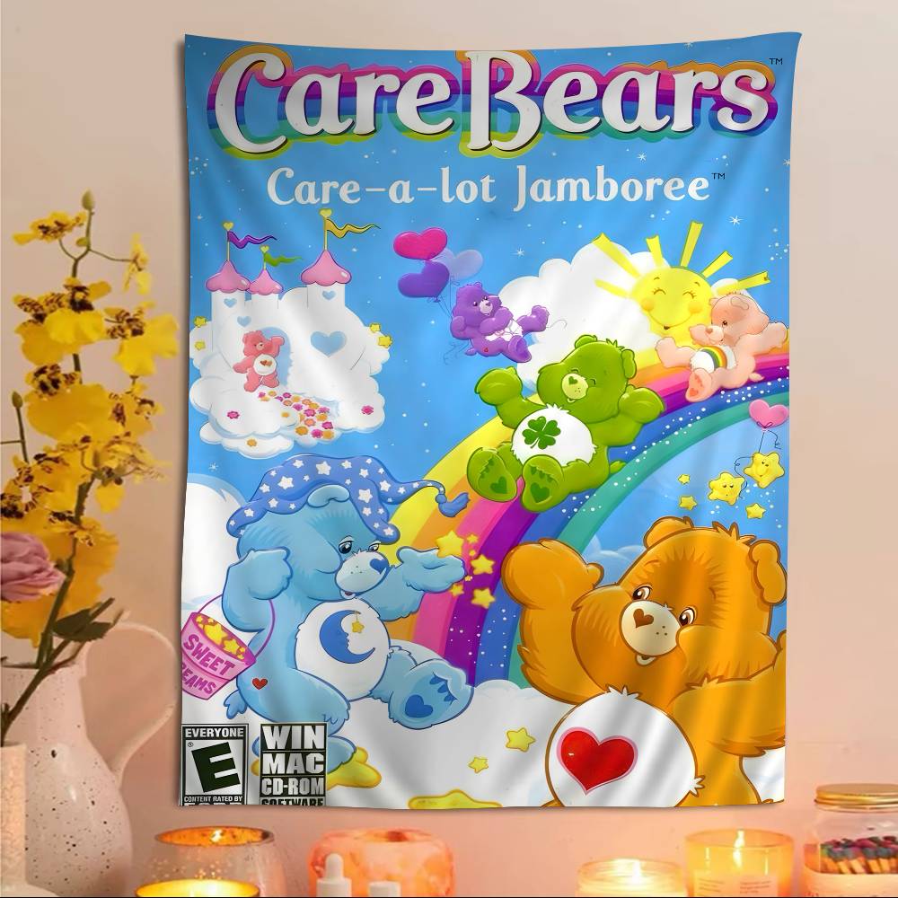 CARE Bear American Retro Cartoon Cute DIY Wall Tapestry For Living Room Home Dorm Decor Wall Art Decor