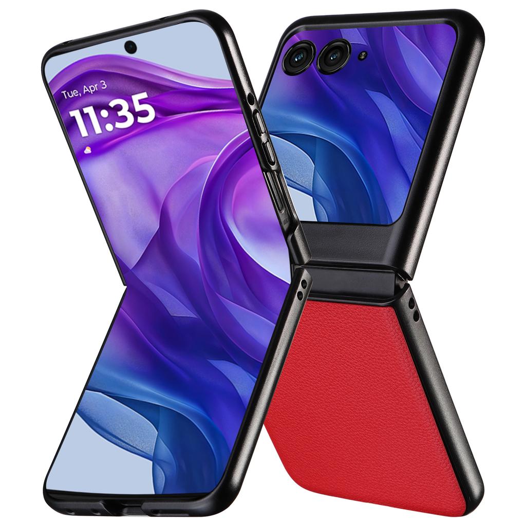 For Motorola Razr 2025/Razr 2024/Razr 60/Razr 50 5G Case Anti-Drop Litchi Texture PU+Hard PC Phone Cover