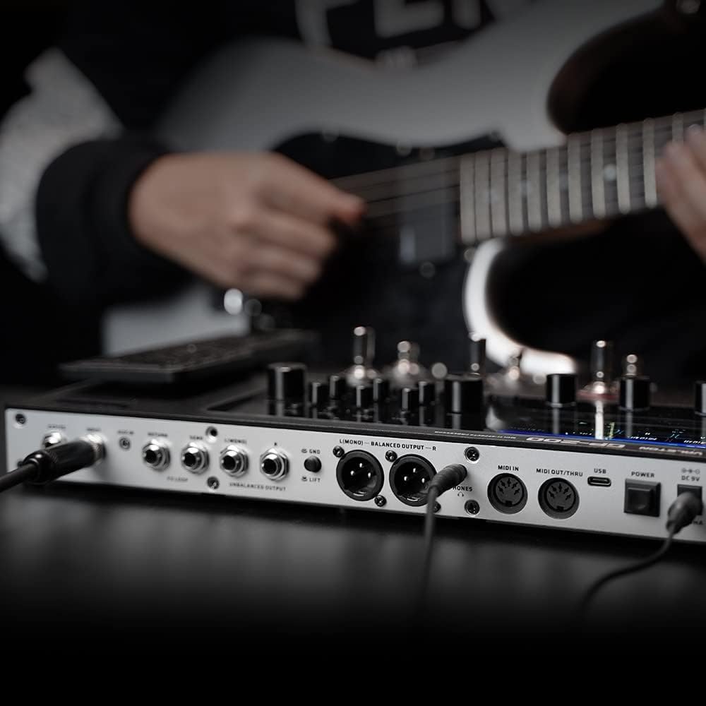 Valeton Pedal with Expression FX Amp IR Cabinet and USB Interface GP-200 Multi-Effects Pedal, Loop, MIDI, Modeling, Simulation, Stereo,