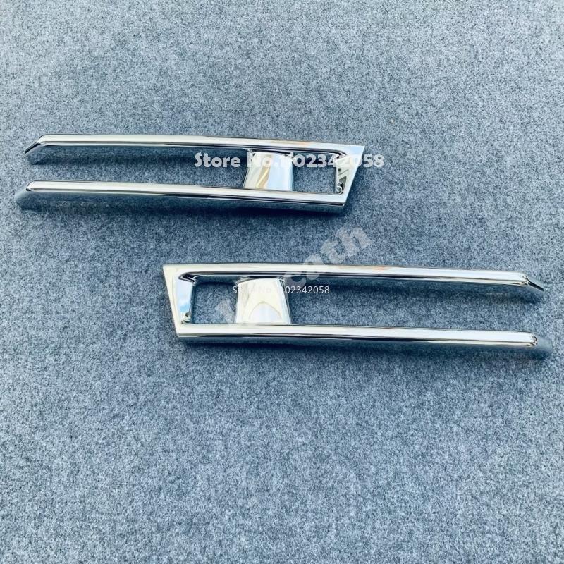 For Nissan SERENA C28 2024 ABS chrome Front bumper air intake spoiler decorative frame front fog light lamp cover sticker