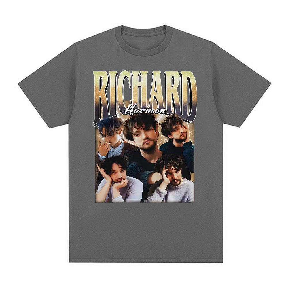 Классические винтажные графические футболки Richard Harmon Унисекс Харадзюку Хип-хоп Уличная одежда Футболка Хлопковая Повседневная с коротким рукавом Футболки Топы