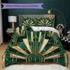Art Deco Line Pattern Bedding uilt Set uilt Cover Pillowcase Home Decoration Birthday Gift (1 * duvet cover + 2 * pillowcase without core)