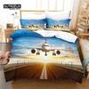 Aircraft Bedding Set, 3Pcs Duvet Cover Set, Soft Comfortable Breathable Duvet Cover, For Bedroom Guest Room Decor
