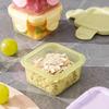 4pcs Mini Storage Box Lunch Fresh Box Portable Food Packaging Anti-smell Can Be Refrigerated Heating Sealed Boxes Home Storage