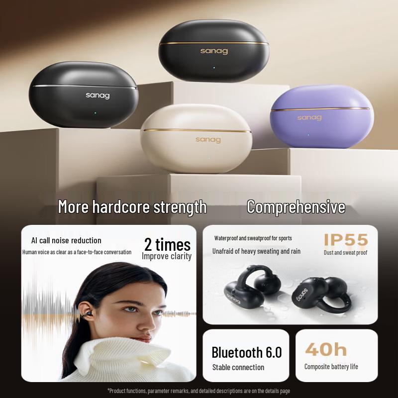 Bluetooth-гарнитура Sanag Z50 Ultra с открытыми ушными раковинами и зажимом