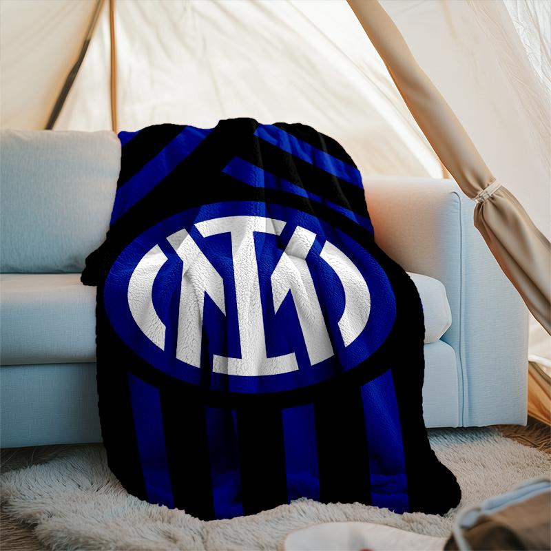 1PC F.C. Internazionale Milano Printed Soft Flannel Blanket Throw for Adult Bedroom Living Room Sofa Camping Travel Fan gifts Christmas Gifts
