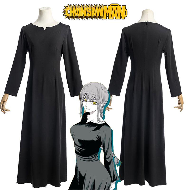 Потрясающий костюм для косплея Макимы из Человека-бензопилы с рукавами для Хэллоуина и Комик-Кона