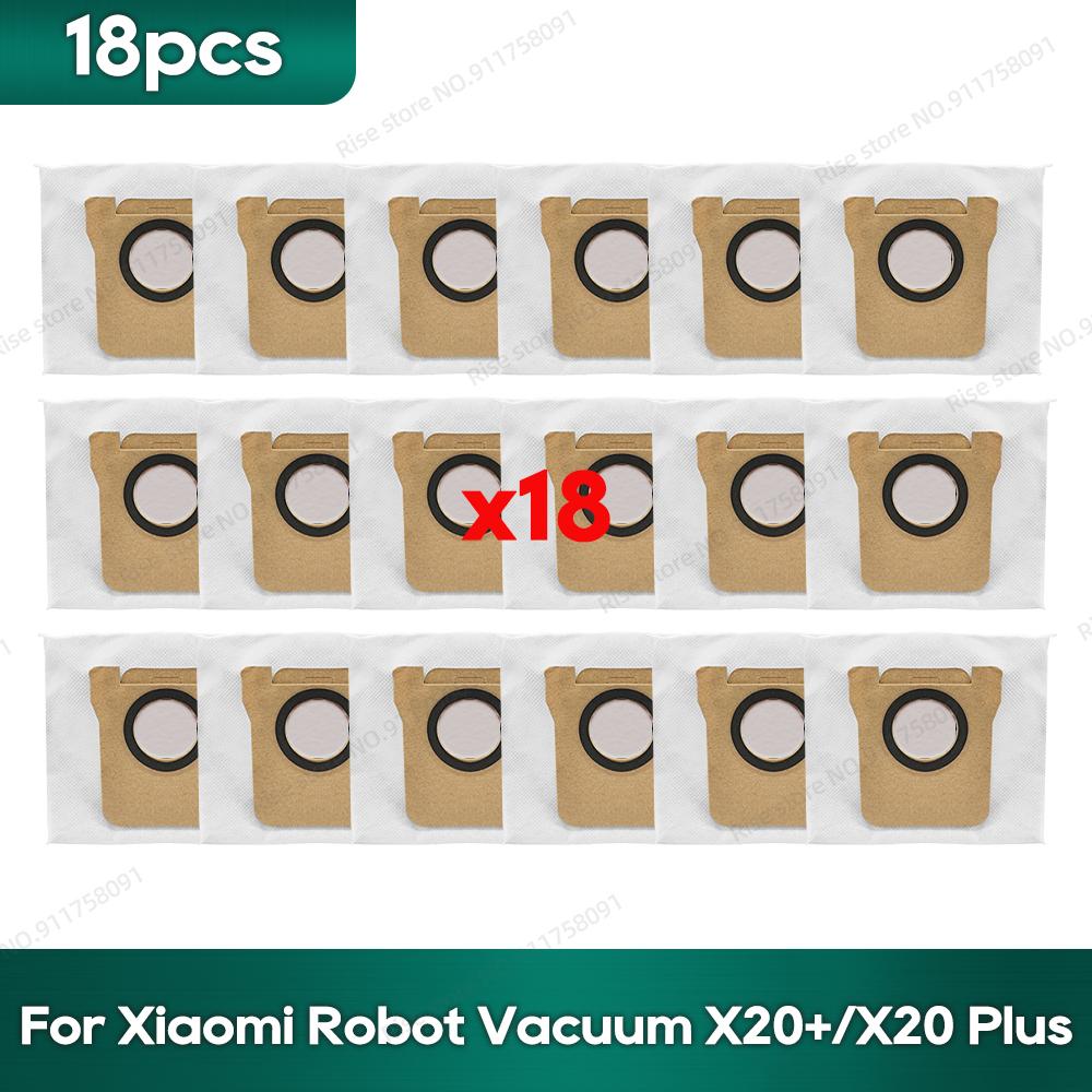 Совместимо для Xiaomi X20 Plus / X20+, Xiaomi X10 Plus / X10+ Аксессуары Мешки Фильтр Hepa Тряпка для швабры Основная Боковая Щетка Запчасти