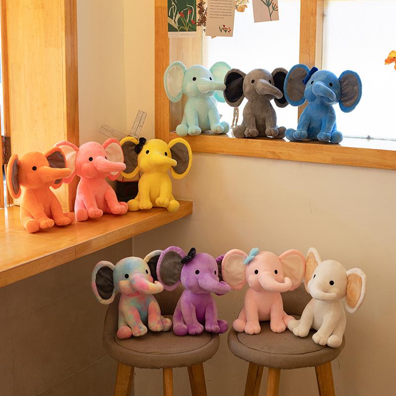 Elephant Plush Toys Stuffed Animal Doll For Kids White Elephant Toys Cartoon For Girls Cute Toys