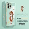 For iPhone 16 15 Max Samsung S24 S23 Plus A15 A35 A53 A73 Xiaomi 11T 12T 13T Redmi 13C Soft TPU Full Lens Protect Cute Girl Phone Case