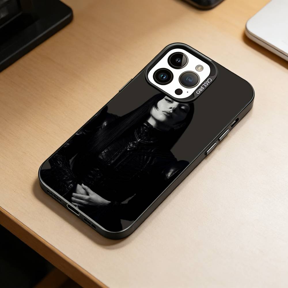 D-Талантливая певица Леди Гага Чехол для телефона для iPhone 17,16,15,14,13,12,11 Plus,Pro Max,XS,Красочный Серебристо-Черный Чехол