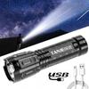 Уличный портативный USB перезаряжаемый фонарик 3 шестерни ультра яркий фонарик-прожектор для кемпинга, пешего туризма, треккинга