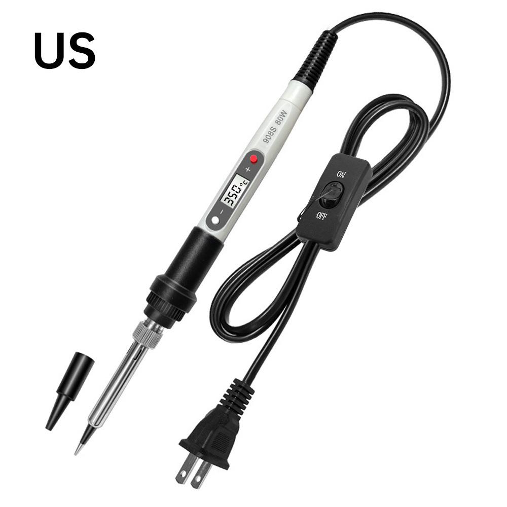 AC110V 220V 80W Внутренний светодиодный цифровой дисплей Паяльник Регулируемая температура Паяльник Сварочные и ремонтные инструменты 908S