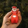 Funny Xmas Gift for Adults Santa Sound Light Keychain, Interactive Glowing Christmas Ornament with Festive Tunes, Holiday Stocking Stuffer Kids USB-C