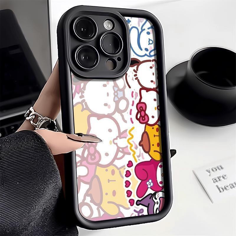 Взрывозащищенный TEMU/Xiyin/TikTok Sanlio TK кот Hello Kitty для Apple 16 чехол для мобильного телефона лестница
