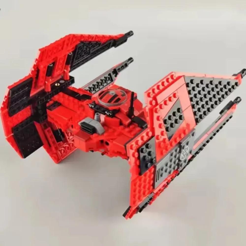 Новый красный космический истребитель MOC, модель, конструктор, выставочный экземпляр, детский подарок на праздник для мальчика